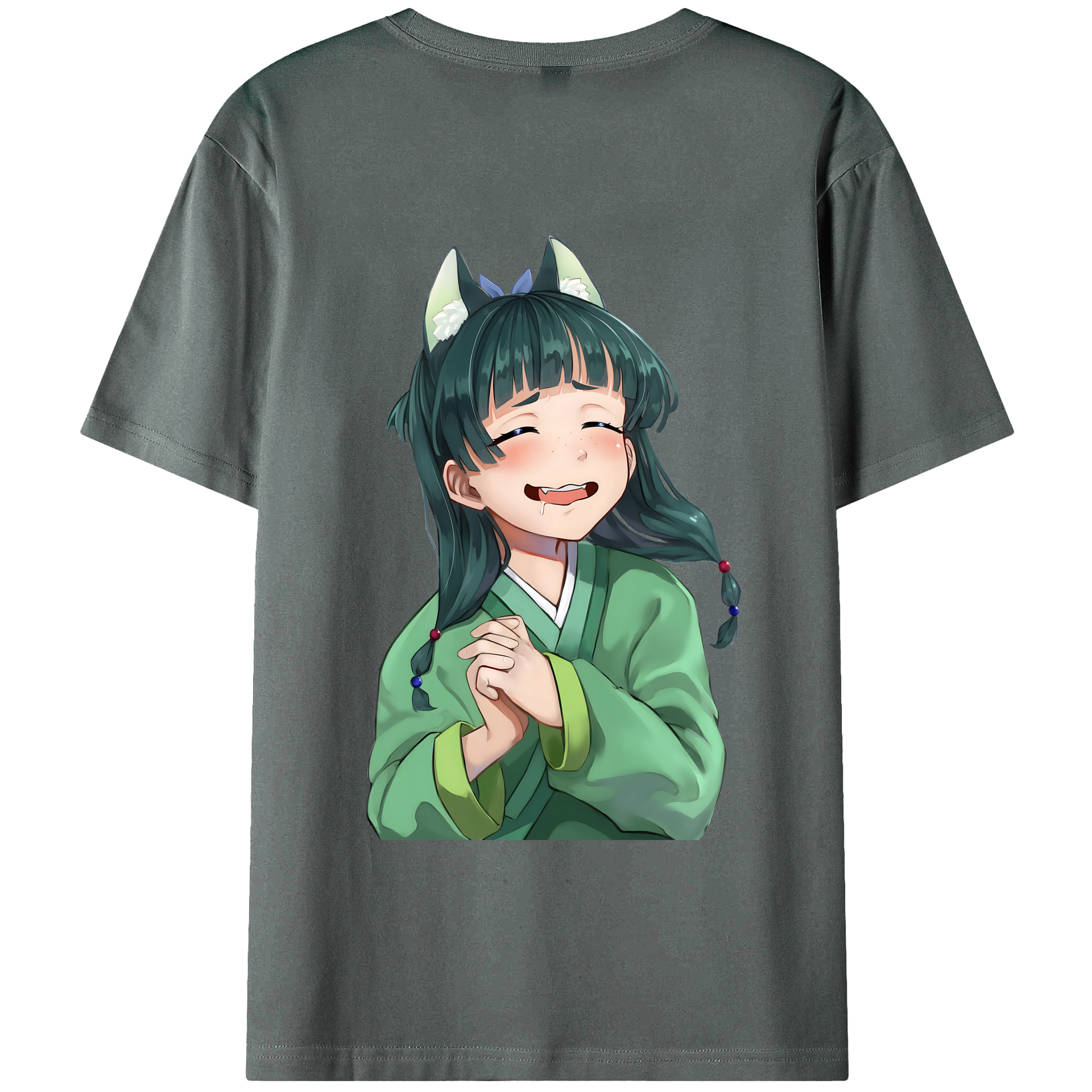 （画像用） 薬屋のひとりごと The Apothecary Diaries 綿100％ メンズ半袖Tシャツ（バックプリント） 通気性